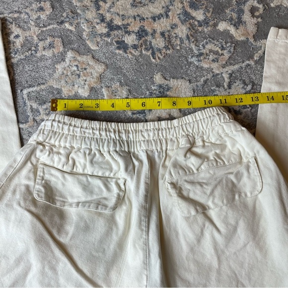 MNML Cream pants with Yellow Drawstring - Picture 2 of 5